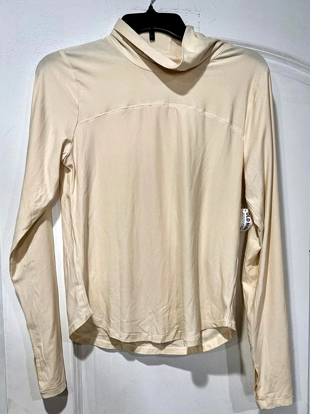 Old Navy Mock-Neck Long-Sleeve Baselayer Top Cream